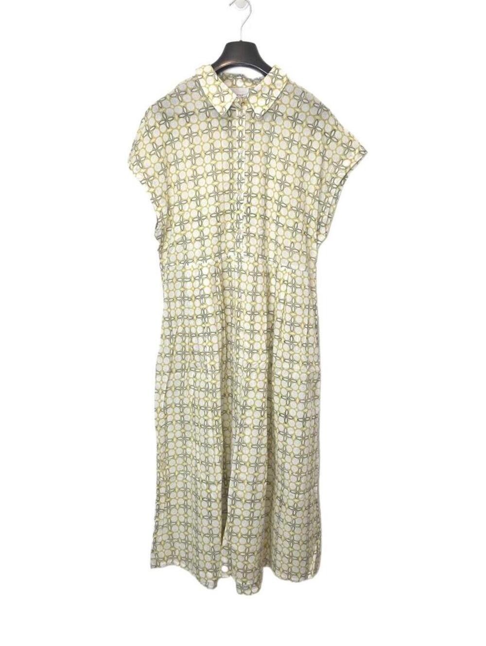 Zen Ethics Retro Cotton Summer Tea Dress. Midi Yellow Grey Cream  XL.  unworn